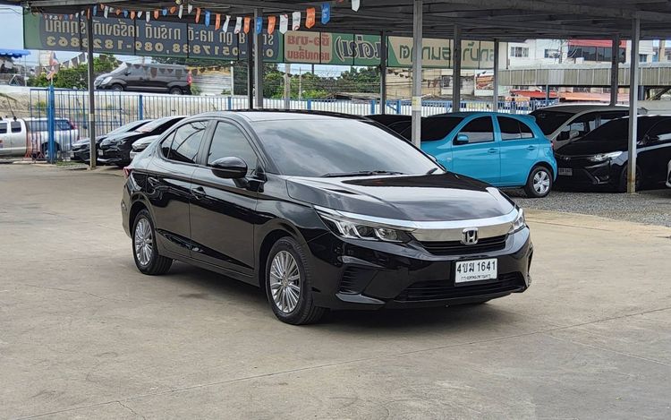 Honda City 2022 1.0 V Sedan เบนซิน ไม่ติดแก๊ส เกียร์อัตโนมัติ ดำ รูปที่ 3