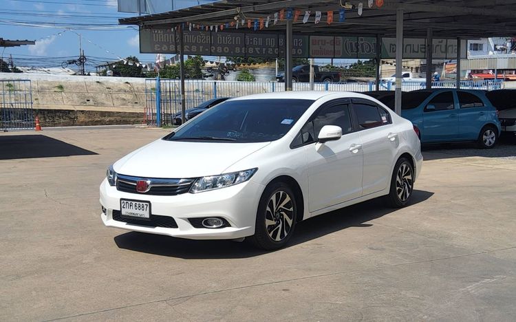 Honda Civic 2013 1.8 EL i-VTEC Sedan เบนซิน ไม่ติดแก๊ส เกียร์อัตโนมัติ ขาว
