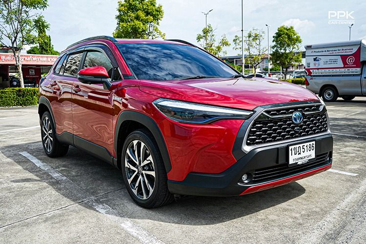 Toyota Corolla Cross 2020 1.8 Hybrid Premium Safety Utility-car ไฮบริด ไม่ติดแก๊ส เกียร์อัตโนมัติ แดง รูปที่ 3
