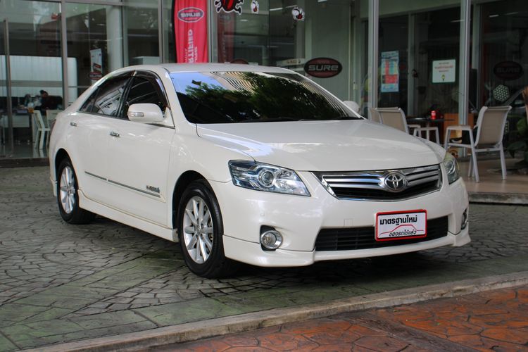 Toyota Camry 2011 2.4 Hybrid Sedan ไฮบริด ไม่ติดแก๊ส เกียร์อัตโนมัติ ขาว รูปที่ 3