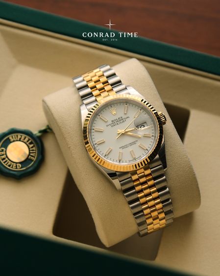 Rolex Datejust 126233 White Dial Yellow Gold Two-Tone Jubilee 2025 36mm. Fullset 