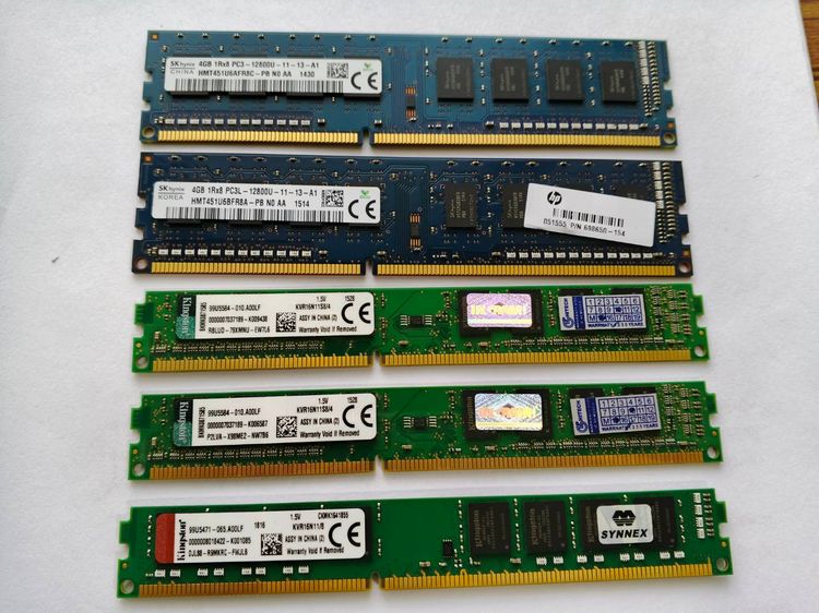 RAM DDR3 1600MHz 4GB 4 ตัว 8GB 1 ตัว