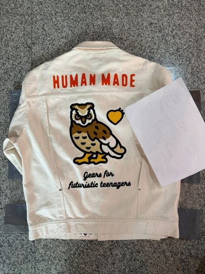 human made natural denim work jacket รูปที่ 4