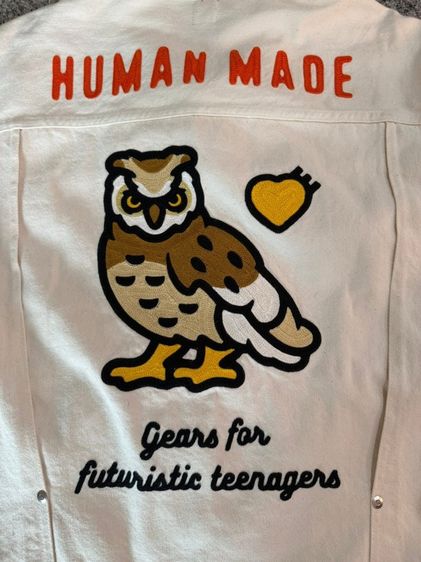 human made natural denim work jacket รูปที่ 5