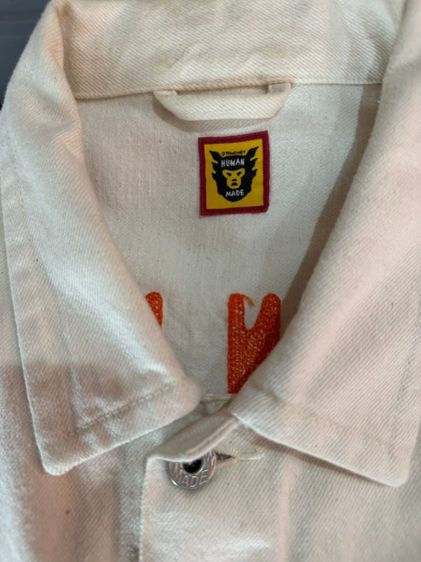 human made natural denim work jacket รูปที่ 7
