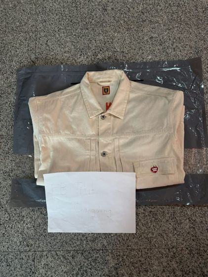 human made natural denim work jacket