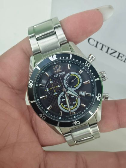Citizen V010-6742F Chronograph Quartz แท้ WR100M สายสแตนเลส สภาพดี
