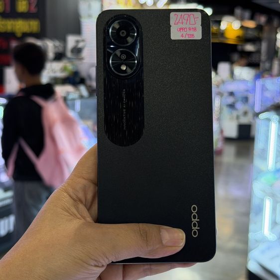 OPPO A18 สีดำ เครื่องศูนย์ สภาพสวยมาก จอ6.56นิ้ว แรม4รอม64 Helio G85 กล้องหลัง2ตัว🔥🔥 รูปที่ 2