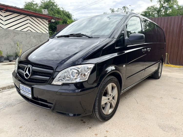 Mercedes-Benz V-Class 2014 Vito Van ดีเซล ไม่ติดแก๊ส เกียร์อัตโนมัติ ดำ รูปที่ 1