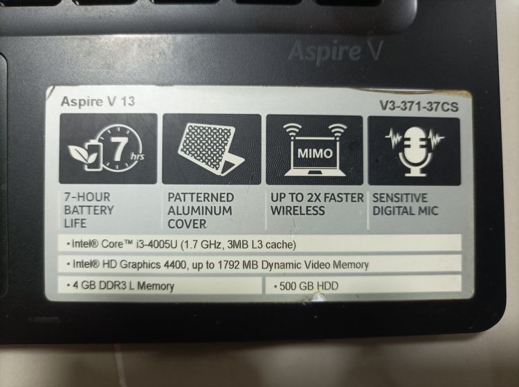 พร้อมใช้งาน Acer Aspire Intel Core i3 Jen 4 Ram 4 HD 500 GB. HD Graphic อุปกรณ์ ครบ รูปที่ 3
