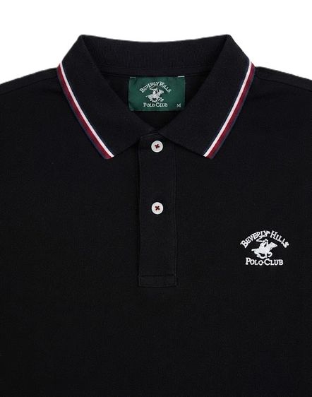 Beverly hills polo club (BHC.) Contrast Tipping Polo Shirt รูปที่ 3