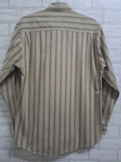 เสื้อเชิ้ตแขนยาวสีน้ำตาลลายทาง ผ้าฝ้าย Cotton100% กระดุมปั๊มทุกเม็ด แบรนด์ Columbia‼️ รูปที่ 2