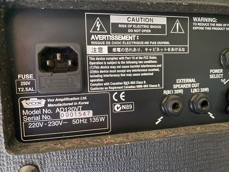 ตู้แอมป์VOX Valvetronix AD120VT ดอกลำโพง Celestion 12 นิ้ว 2 ดอก รูปที่ 7
