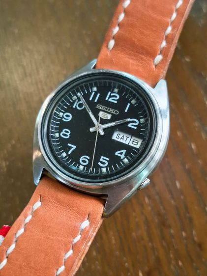 ดำ SEIKO 5  japan vintage Militaly