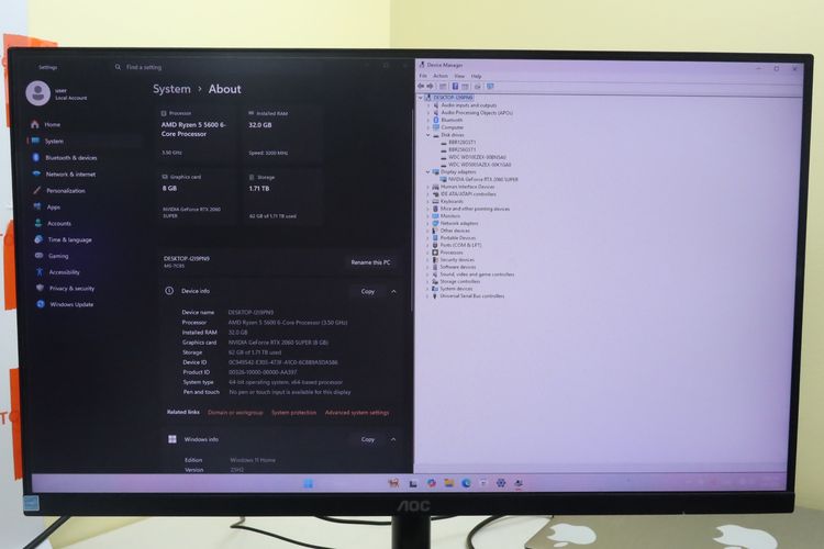Comset Gaming Ryzen 5 5600.RTX2060Super RAM32.HDD1TB+HDD500GB+SSD128GB+SSD256GB รูปที่ 2