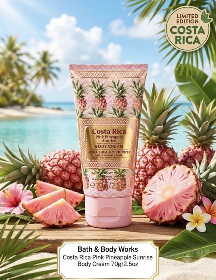 อื่นๆ บอดี้ครีม Bath & Body Works กลิ่น Costa Rica Pink Pineapple Sunrise