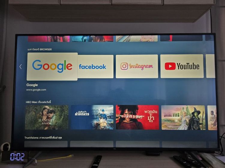 TCL Android TV 4K 65 นิ้ว มีคู่มือ รีโมท ครบแถมเสาดิจิตอลทีวี และ ขาแขวนผนัง ให้ รูปที่ 2