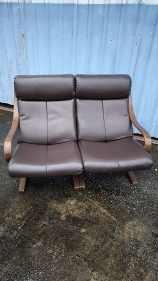 โซฟา Fuji Furniture special edition vintage sofa Scandinavian style เบาะหนังแท้-ไม้ดัดdesigned by Ashimo-san รูปที่ 9