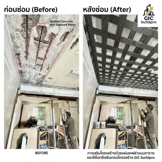 บริการซ่อมแซมโครงสร้างด้วยแผ่นคาร์บอนเคฟลาร์  เกรดโครงสร้าง รูปที่ 5