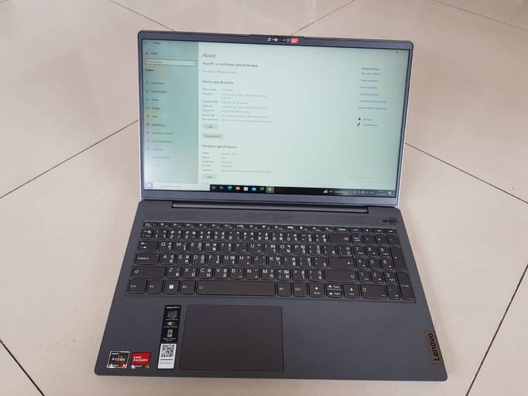 ขายโน๊ตบุ๊คเลโนโว Notebook Lenovo IdeaPad 5 HD AMD Ryzen 5 5500U HD ssd 512GB Ram 8GB จอ 15.6 Windows 11 ที่ชาร์จ สภาพสวย ทำงานออฟฟิต ดูหนัง รูปที่ 3