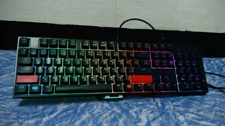 Keyboard Cooler Master Ms120สวิตช์ Mem-chanical Switch (สวิตช์ไม่มีขายที่อื่น เป็นของ Cooler Master)เสียงกดเงียบไม่ดัง ใช้งานได้ปกติติดทุกปุ่มราคา 700 บาท