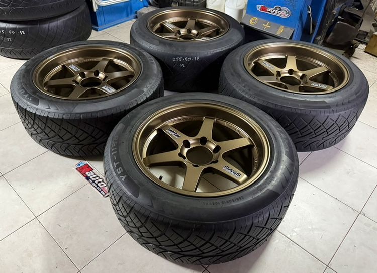 TE37SPP Th 18 9ครึ่ง 10ครึ่ง 6x139 พร้อมยาง 255 50 18 ปี22 ครบชุด รูปที่ 3