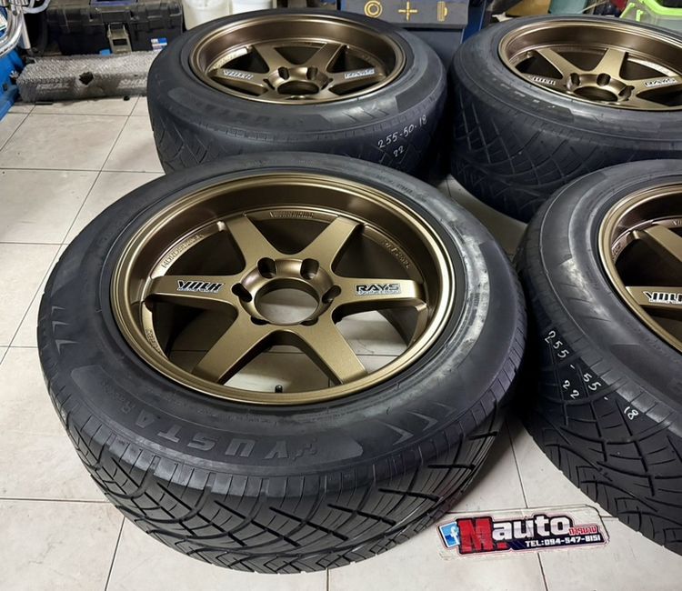 TE37SPP Th 18 9ครึ่ง 10ครึ่ง 6x139 พร้อมยาง 255 50 18 ปี22 ครบชุด รูปที่ 8