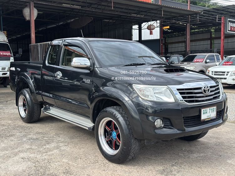 Toyota Hilux Vigo Champ 2013 Smart Cab 2.5 E VNT Prerunner Pickup ดีเซล เกียร์ธรรมดา ดำ รูปที่ 2
