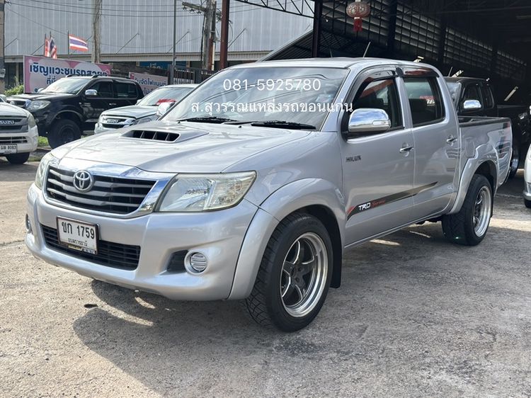 Toyota Hilux Vigo Champ 2014 Double Cab 2.5 J Pickup ดีเซล เกียร์ธรรมดา เทา รูปที่ 2