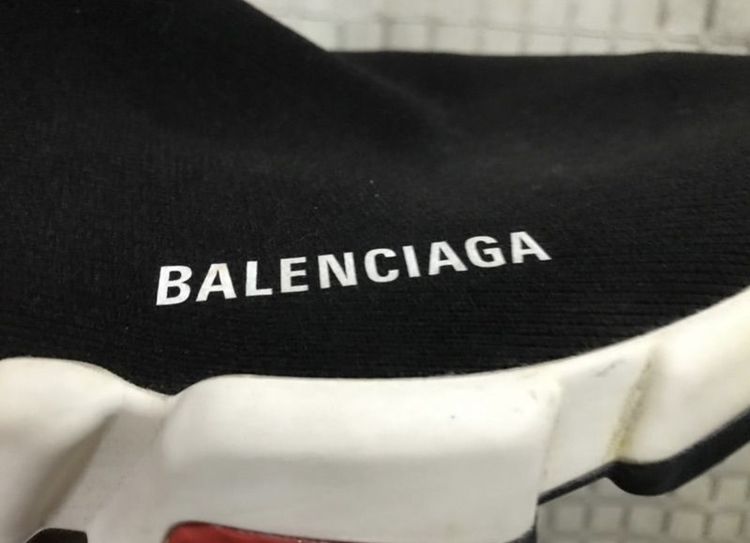 Balenciaga Speed Sneaker Cleae Sole Trainer Black /White รูปที่ 6