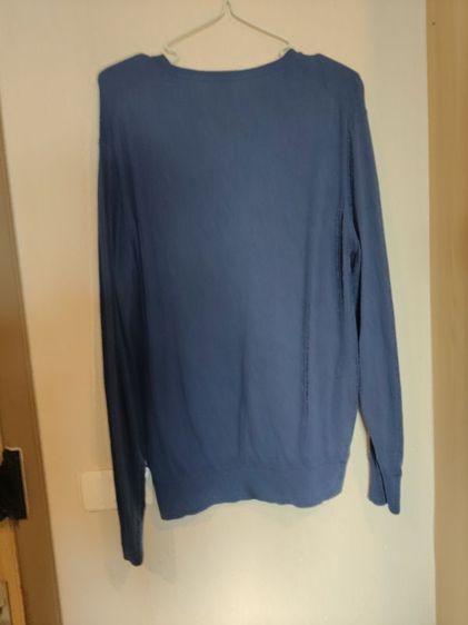 เสื้อไหมพรมแขนยาว Uniqlo สีน้ำเงินคราม ผ้านุ่มใส่สบาย ไม่ร้อน รูปที่ 2