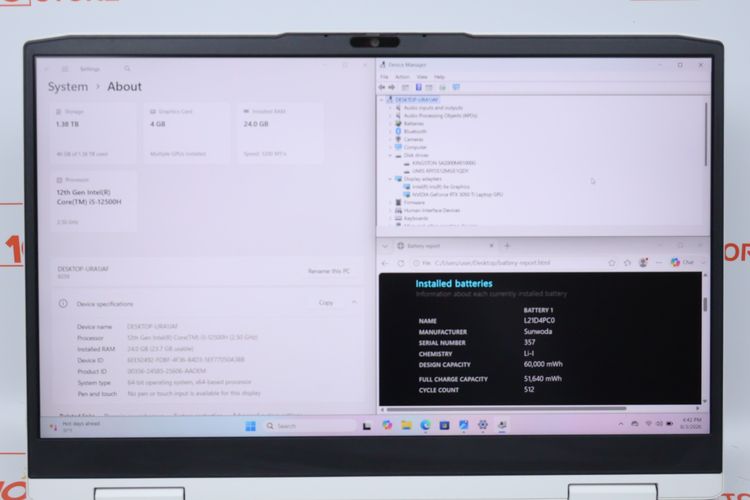 LENOVO IDEAPAD GAMING 3 Core i5-12500H RTX3050TI 24 - 1.5TB  รูปที่ 2