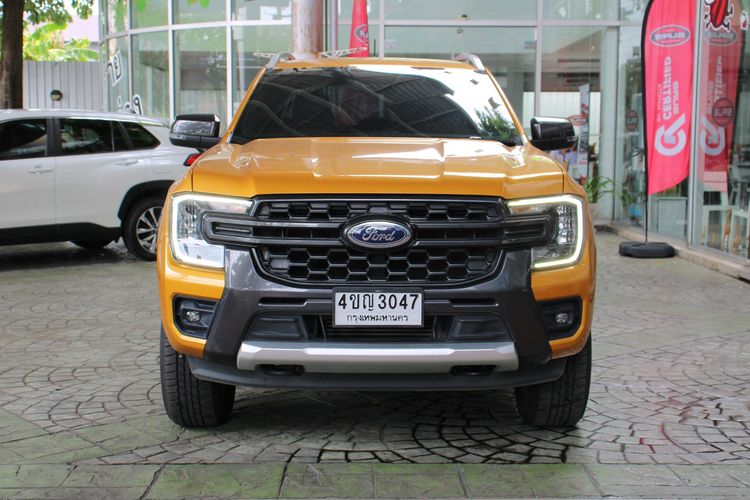 Ford Ranger 2022 2.0 Hi-Rider Wildtrak Pickup ดีเซล ไม่ติดแก๊ส เกียร์ธรรมดา เหลือง รูปที่ 2