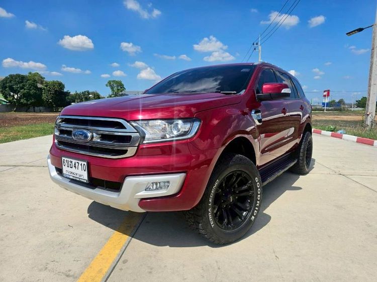 Ford Everest 2017 3.2 Titanium 4WD Utility-car ดีเซล เกียร์อัตโนมัติ แดง รูปที่ 2