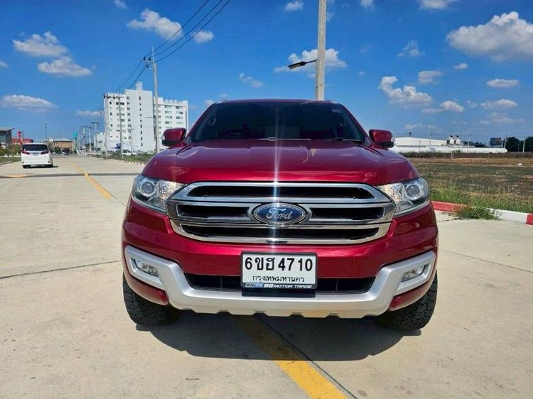 Ford Everest 2017 3.2 Titanium 4WD Utility-car ดีเซล เกียร์อัตโนมัติ แดง รูปที่ 2