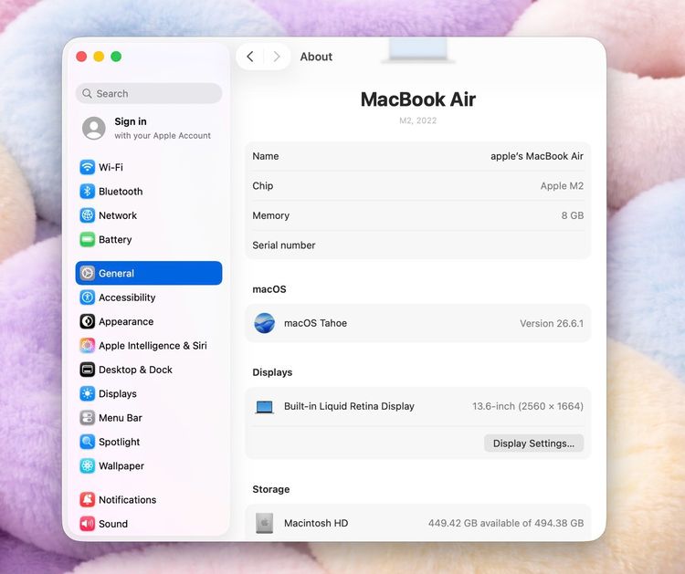 MacBook Air 13-inch M2 2022 Ram8GB SSD512GB  silver  CPU-8 core, GPU8-core รูปที่ 13