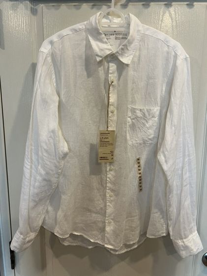 อื่นๆ เสื้อเชิ้ตแขนยาว ผ้าลินิน ยี่ห้อ Muji รุ่น washed linen Size M
