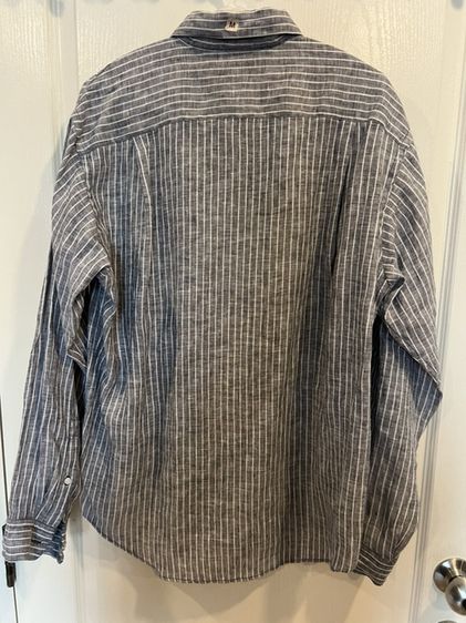 เสื้อเชิ้ตแขนยาว ผ้าลินิน ยี่ห้อ Muji รุ่น washed linen Size M รูปที่ 8