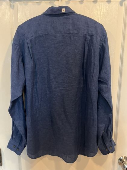 เสื้อเชิ้ตแขนยาว ผ้าลินิน ยี่ห้อ Muji รุ่น washed linen Size M รูปที่ 5