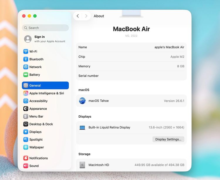 MacBook Air 13-inch M2 2022 Ram8GB SSD512GB  silver รูปที่ 12