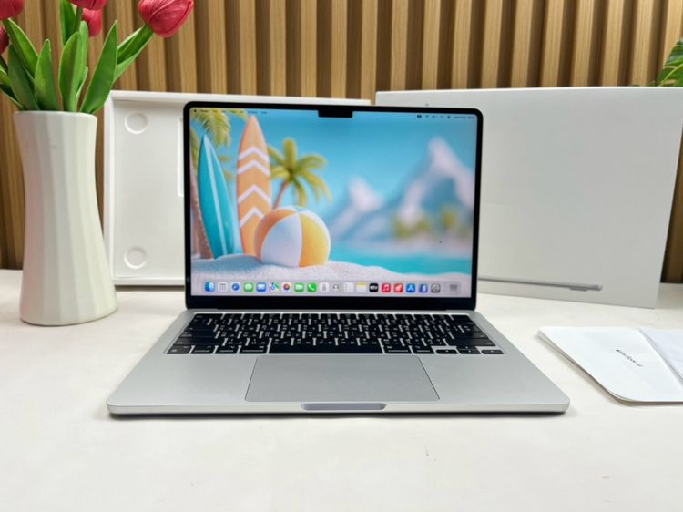 Apple แมค โอเอส 8 กิกะไบต์ อื่นๆ ไม่ใช่ MacBook Air 13-inch M2 2022 Ram8GB SSD512GB  silver