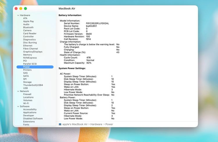 MacBook Air 13-inch M2 2022 Ram8GB SSD512GB  silver รูปที่ 13