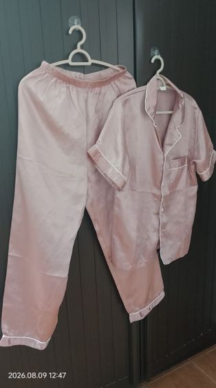 อื่นๆ XL ชมพู แขนสั้น ชุดนอน+เสื้อ+กางเกง 199.-