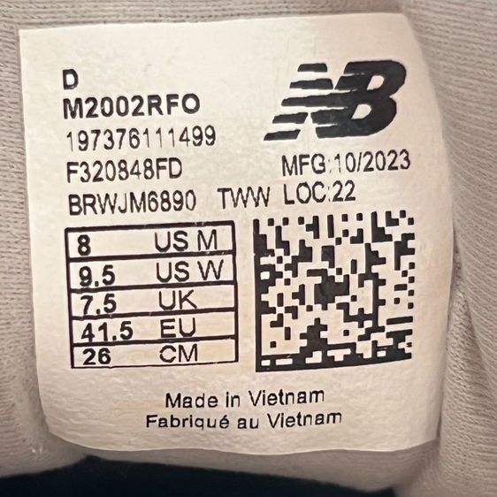 ขายถูก New Balance M2002RFO size 41.5/260cm สีนิยม สภาพสวย ของแท้ 100% รูปที่ 8