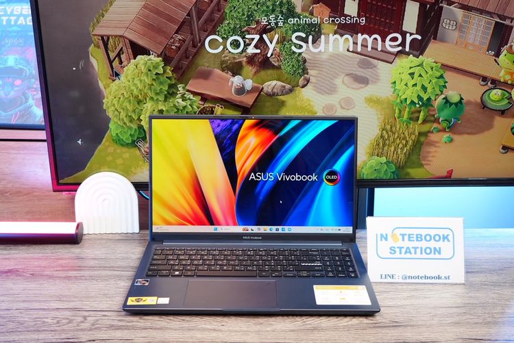 Asus Vivobook 15X OLED Ryzen7-5800H Ram8 SSD512 จอ15.6นิ้ว OLED 2.8K 120Hz จอสวย สเปคสูง เครื่องพร้อมใช้งาน ขายเพียง 15,900.-