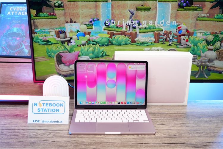 อื่นๆ แมค โอเอส 8 กิกะไบต์ ใช่ APPLE MacBook Neo (Blush) chip A18 Pro Ram8 SSD512 จอ13นิ้ว Liquid Retina รอบชาร์จเพียง 2 ครั้ง เครื่องสวยอุปกรณ์แท้ครบกล่องประกันศูนย์ รีเซ