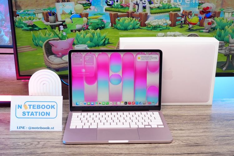 APPLE MacBook Neo (Blush) chip A18 Pro Ram8 SSD512 จอ13นิ้ว Liquid Retina รอบชาร์จเพียง 2 ครั้ง เครื่องสวยอุปกรณ์แท้ครบกล่องประกันศูนย์ รีเซ รูปที่ 2