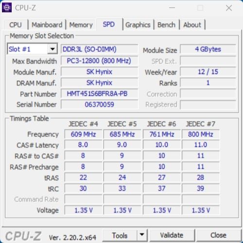 RAM Notebook SK Hynix DDR3L 1600 4GB x2 (แพ็คคู่ 8GB) รูปที่ 6