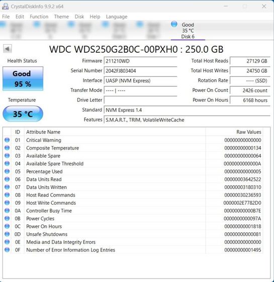 SSD M.2 NVMe WD Blue SN550 250GB รูปที่ 6