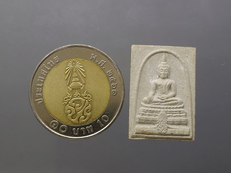 พระพุทธชินสีห์ ภปร ทันโตเสฏโฐ เนื้อผง พิมพ์เล็ก มวลสารผสมผงพระทนต์ในหลวง(ฟัน)และผงจิตรลดา พ.ศ.2533 พร้อมกล่องเดิม รูปที่ 8
